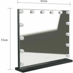 DYHF Miroir De Courtoisie Hollywood Miroir 62*52cm Maquillage Miroir Maquillage Lumineux Led 14 Ampoules 3 Couleurs Luminosité Ajustables - Blanc -France Barbecue Soldes Boutique 61354746 4