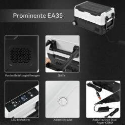 GROSMONDE Glacière Portable à Compresseur, 31,5L Double Zone, Contr?le APP, Les Voyages Et L'utilisation à Domicile. -France Barbecue Soldes Boutique 63587031 3