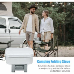 LIFCAUSAL Réchaud Pliant De Camping Réchaud à Combustible à Alcool Solide Réchaud à Barbecue Pliable Pour Les Voyages, La Randonnée, Le Camping, Le Pique-nique, Le Barbecue (argent) -France Barbecue Soldes Boutique 63810676 4