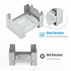 LIFCAUSAL Réchaud Pliant De Camping Réchaud à Combustible à Alcool Solide Réchaud à Barbecue Pliable Pour Les Voyages, La Randonnée, Le Camping, Le Pique-nique, Le Barbecue (argent) -France Barbecue Soldes Boutique 63810676 5