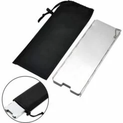 CLEGGFR Wind Protection Réchaud à Gaz Pliable En Aluminium Protection Contre Le Vent Réchaud De Camping Avec 10 Lattes En Aluminium, Protection Légère Et Pliable Contre Le Vent, Pare-vent Pour Réchaud De Camping Grill Extérieur -France Barbecue Soldes Boutique 63822286 3