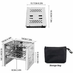 BF Gril Extérieur En Acier Inoxydable, Gril Pliable à Levage Réglable, Gril Portable (maille Courbée) -France Barbecue Soldes Boutique 64387283 3