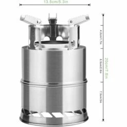 MEZHENG Réchaud De Camping, Pliable Petit Portable Poêle à Bois Inoxydable Pour Barbecue Randonnée Camping Pique-Nique Avec Maille De Barbecue Et Bol D'alcool -France Barbecue Soldes Boutique 64491670 3