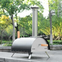 Four A Pizza A Carbon De Bois Extérieur Multifonction 13 Pouces Thermomètre A Pierre A Pizza En Acier Inoxydable,LBF -France Barbecue Soldes Boutique 64710668 2