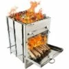 BDD Poêle à Bois, Poêle à Bois En Acier Inoxydable, Poêle à Bois Carré, Grille Pliante Extérieure -France Barbecue Soldes Boutique 65374223 1