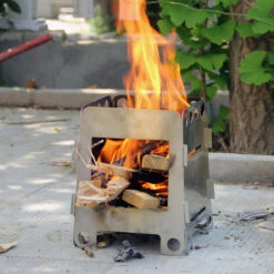 BDD Ws007 Poêle à Bois Moyen Portable En Acier Inoxydable Léger Pliant Poêle à Bois Poêle à Alcool De Poche -France Barbecue Soldes Boutique 65376367 3