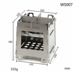 BDD Ws007 Poêle à Bois Moyen Portable En Acier Inoxydable Léger Pliant Poêle à Bois Poêle à Alcool De Poche -France Barbecue Soldes Boutique 65376367 4