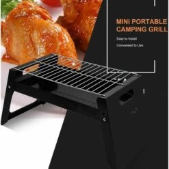 BDD Mini Gril Portatif De Camping Avec Le Camping Extérieur De Poêle à Bois De Filet De Barbecue -France Barbecue Soldes Boutique 65376388 4