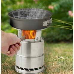 BDD Poêle à Bois De Camping, Poêle à Pare-brise Pliable Pour Sac à Dos, Poêle à Bois Portable En Acier Inoxydable, Alcool De Pique-nique En Plein Air -France Barbecue Soldes Boutique 65377052 5