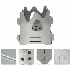BDD Réchaud à Bois Réchaud De Camping Barbecue Grill Réchaud Portable En Acier Inoxydable (1 Pièces, Argent) -France Barbecue Soldes Boutique 65377513 4