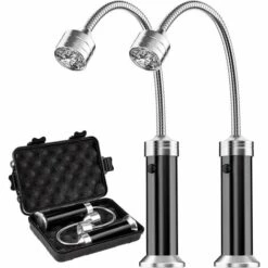 OSQI Lot De 2 Lampes De Barbecue à LED Avec Base Magnétique Rotation à 360 Degrés Flexible Réglable Pour Barbecue, Camping, Fête, Extérieur