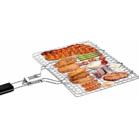 MERéTéET 1Pc Griller Panier Portable Pour Barbecue, Grand Grille Panier Rôti Pour Poisson, Légumes, Steak, Crevettes, Saucisses Avec Poignée Amovible Et Sac De Transport Facile,Couleur Argent, 32 X 22cm 3 MERéTéET 1Pc Griller Panier Portable Pour Barbecue, Grand Grille Panier Rôti Pour Poisson, Légumes, Steak, Crevettes, Saucisses Avec Poignée Amovible Et Sac De Transport Facile,Couleur Argent, 32 X 22cm