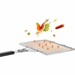 MERéTéET 1Pc Griller Panier Portable Pour Barbecue, Grand Grille Panier Rôti Pour Poisson, Légumes, Steak, Crevettes, Saucisses Avec Poignée Amovible Et Sac De Transport Facile,Couleur Argent, 32 X 22cm 9 MERéTéET 1Pc Griller Panier Portable Pour Barbecue, Grand Grille Panier Rôti Pour Poisson, Légumes, Steak, Crevettes, Saucisses Avec Poignée Amovible Et Sac De Transport Facile,Couleur Argent, 32 X 22cm -France Barbecue Soldes Boutique 65789488 3