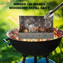 MEZHENG Barbecue Grill Smoker Box Pour Copeaux De Bois, Accessoire De Barbecue Pour Fumoir En Acier Inoxydable Pour Barbecue Au Charbon De Bois -France Barbecue Soldes Boutique 65889294 4