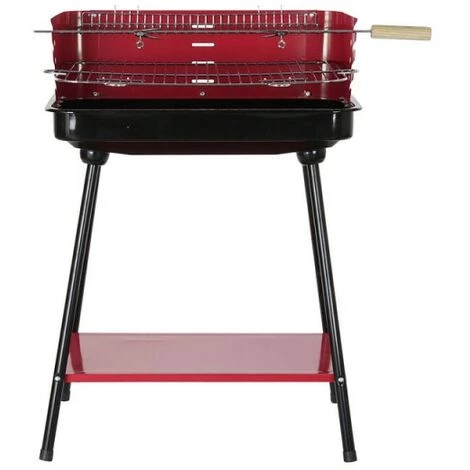 BRICOMARTEAU Barbecue à Charbon Sur Pied DKD Home Decor Rouge Acier (53 X 37 X 80 Cm) 5 BRICOMARTEAU Barbecue à Charbon Sur Pied DKD Home Decor Rouge Acier (53 X 37 X 80 Cm) – Image 3