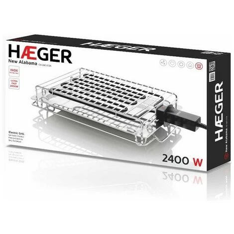 BRICOMARTEAU Grill Haeger New Alabama 2400W (395 X 275mm) 4 BRICOMARTEAU Grill Haeger New Alabama 2400W (395 X 275mm) – Image 2