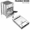 BF Four à Griller Portable Carré En Acier Inoxydable, Charbon De Bois, Qui Cuit à L'extérieur Four à Bois Pliable -France Barbecue Soldes Boutique 66021522 1