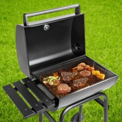 TECTAKE Barbecue Multifonctions, Grill, Fumoir Avec Thermomètre 48 Cm X 85 Cm X 123 Cm Noir - Noir -France Barbecue Soldes Boutique 66851048 2