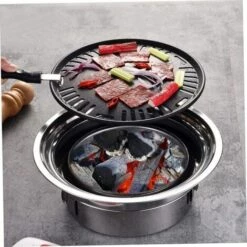 OCXIN Barbecue à Charbon De Bois Rond Portable Ménage Camping Gril Poêle Avec Barbecue Filet Ménage Jardin Fournitures -France Barbecue Soldes Boutique 66998362 5