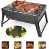 TANèTUE Barbecue Au Charbon De Bois, Barbecue Portable En Acier Inoxydable Pliable Barbecue Fumeur Gril Barbecue Bureau Parfait Pour Camping Pique-nique En Plein Air Fête De Jardin -France Barbecue Soldes Boutique 67428377 1