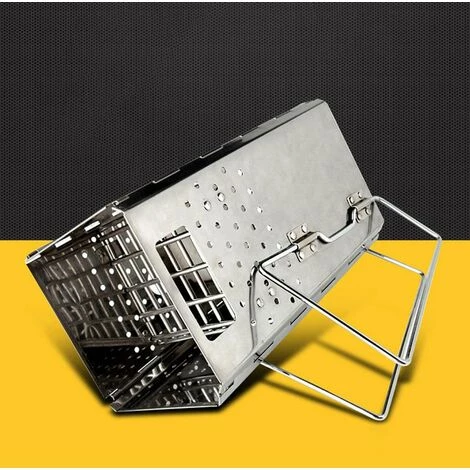 LIFCAUSAL Mini Poêles à Bois Extérieurs Camping Appareil De Cuisson Pique-nique Voyage En Acier Inoxydable Poêles à Bois Barbecue Gril Pliant 5 LIFCAUSAL Mini Poêles à Bois Extérieurs Camping Appareil De Cuisson Pique-nique Voyage En Acier Inoxydable Poêles à Bois Barbecue Gril Pliant – Image 3