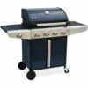 ALICE'S GARDEN Barbecue Au Gaz - Bazin Gris Anthracite - Cuisine Extérieure 5 Brûleurs Dont 1 Feu Latéral Avec Tablettes Et Thermomètre. Rangement. Roues - Noir -France Barbecue Soldes Boutique 7263635 1