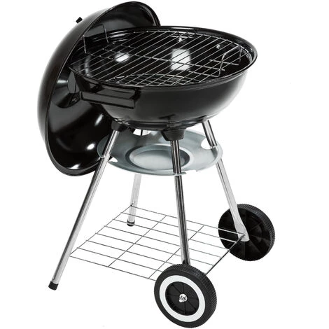 TECTAKE Barbecue Boule Ø 41,5 Cm Acier Galvanisé Grill Fumoir Avec Régulateur De Ventilation Température - Charbon De Bois - Noir 7 TECTAKE Barbecue Boule Ø 41,5 Cm Acier Galvanisé Grill Fumoir Avec Régulateur De Ventilation Température - Charbon De Bois - Noir – Image 5
