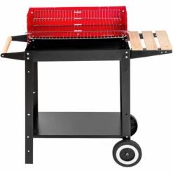 TECTAKE Barbecue Charbon De Bois Mobile + 2 Grilles Et 3 Etagères En Acier 86 Cm X 34 Cm X 80 Cm Noir Rouge - Noir/rouge 11 TECTAKE Barbecue Charbon De Bois Mobile + 2 Grilles Et 3 Etagères En Acier 86 Cm X 34 Cm X 80 Cm Noir Rouge - Noir/rouge -France Barbecue Soldes Boutique 7514427 5