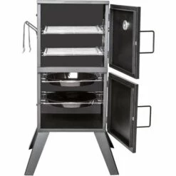 TECTAKE Fumoir à Viande Et Poisson En Acier 54 Cm X 50,5 Cm X 100 Cm Noir + Accessoires - Noir -France Barbecue Soldes Boutique 7797732 3