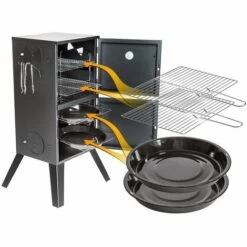 TECTAKE Fumoir à Viande Et Poisson En Acier 54 Cm X 50,5 Cm X 100 Cm Noir + Accessoires - Noir -France Barbecue Soldes Boutique 7797732 4