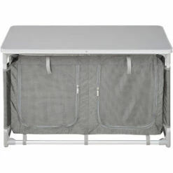 TECTAKE Meuble De Camping, Armoire De Camping Jardin, Meuble D'Extèrieur De Rangement 97 Cm X 47,5 Cm X 56,5 Cm - Gris -France Barbecue Soldes Boutique 8447411 3