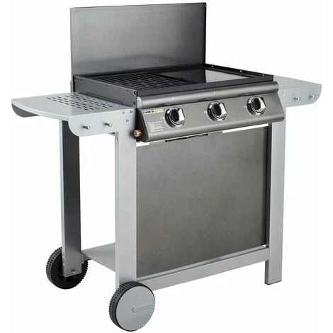 Cook'in Garden - Barbecue Au Gaz PUERTA LUNA - 3 Brûleurs 10,5kW - Gris 3 Cook'in Garden - Barbecue Au Gaz PUERTA LUNA - 3 Brûleurs 10,5kW - Gris