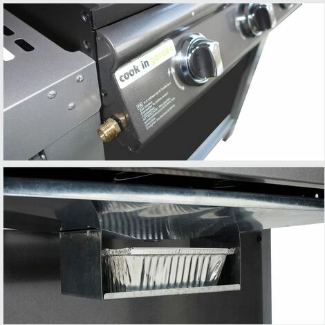 Cook'in Garden - Barbecue Au Gaz PUERTA LUNA - 3 Brûleurs 10,5kW - Gris 4 Cook'in Garden - Barbecue Au Gaz PUERTA LUNA - 3 Brûleurs 10,5kW - Gris – Image 2