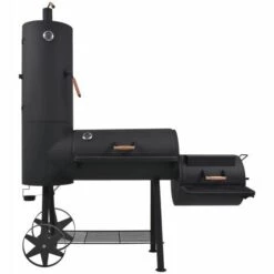 VidaXL Barbecue Au Charbon De Bois Avec Etagère Inférieure Noir XXL - Noir -France Barbecue Soldes Boutique 8846778 3