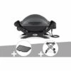 Barbecue électrique Weber Q 1400 + Plancha + Chariot - Noir -France Barbecue Soldes Boutique 9833389 1